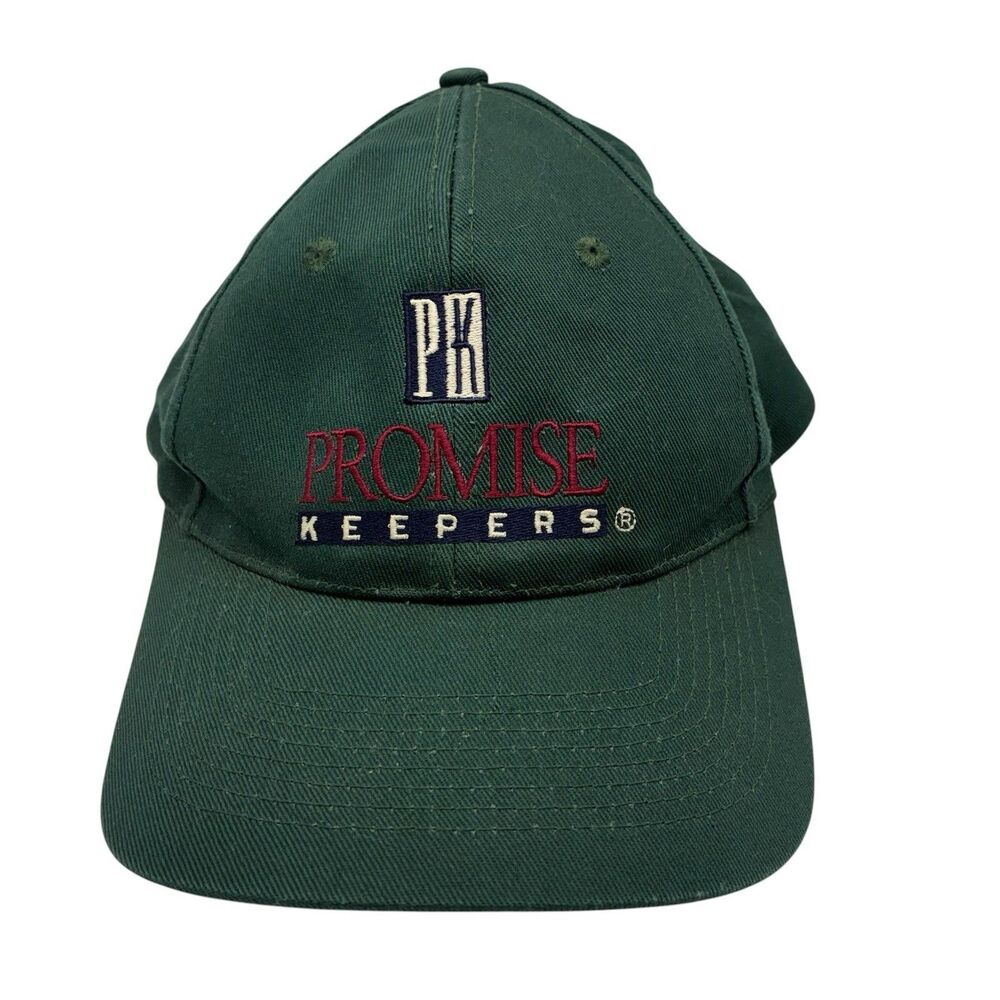 Vintage Promise Keepers Hat Jesus Christian Faith Green 1990's Adjustable Cap